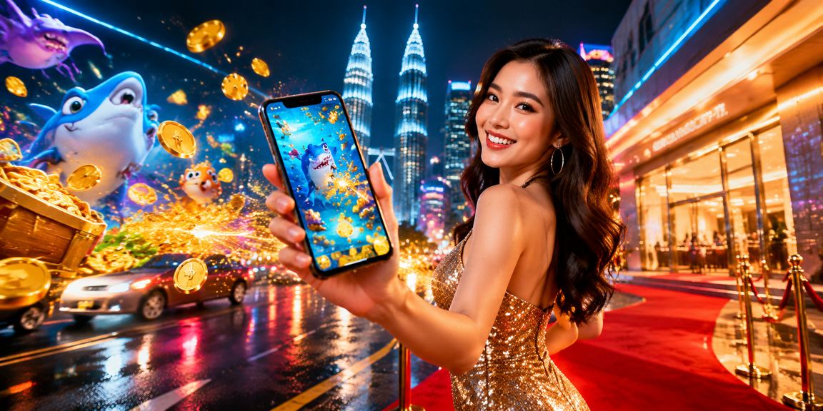 Permainan memancing dalam talian dengan tema Malaysia yang meriah dan berwarna