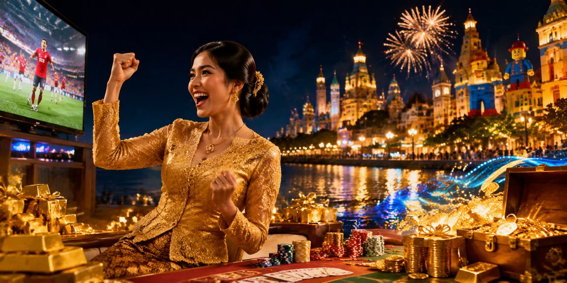 Pemain Teen Patti Malaysia berpakaian kebaya tradisional menikmati permainan kasino