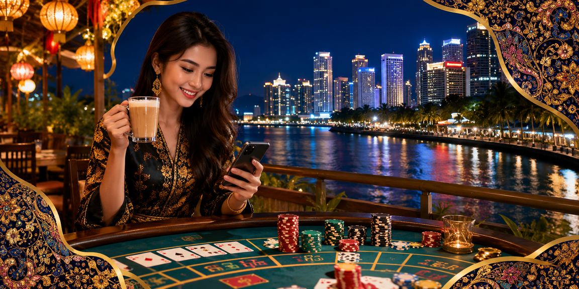 Permainan Baccarat dengan tema batik Petaling Jaya yang menggabungkan budaya tempatan dan hiburan moden